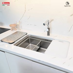 Ảnh công trình thực tế Chậu rửa bát chống xước Konox Workstation Sink KN8347SU Dekor