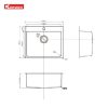 Chậu rửa bát Konox Turkey Sink Neron 600T - ảnh 3