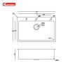 Chậu rửa bát Konox Turkey Sink STELO 790 - ảnh 3
