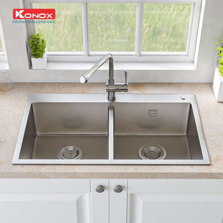 Ảnh công trình thực tế Chậu Rửa Chén KONOX KN8248DOB 2 Hộc