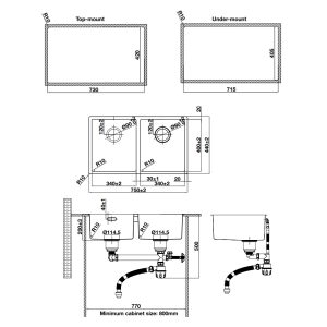 Ảnh công trình thực tế Chậu rửa chén Hafele R10 HS24-SSN2S-750 _BR 567.24.427