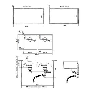 Ảnh công trình thực tế Chậu rửa chén Hafele R10 HS24-SSN2S-870 _BR 567.24.437