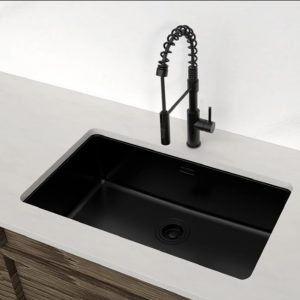 Ảnh công trình thực tế Chậu rửa chén Hafele R25 HS25-SSN1S-760 567.24.483 lắp âm màu đen