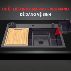 Ảnh công trình thực tế Chậu rửa chén Hafele WF R10 HS25-SSN1S-8052 567.24.489 màu đen