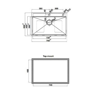 Ảnh công trình thực tế Chậu rửa chén Hafele WS R0 HS24-SSN1S-7650_SILVER 567.20.627