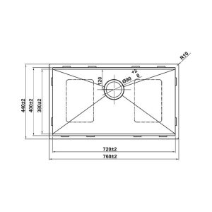 Ảnh công trình thực tế Chậu rửa chén Hafele WS R10 HS25-SSN1S-7644 567.24.486 lắp âm màu titan