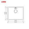 Chậu Rửa Chén KONOX Cube 5444SU Inox 1 Hộc - ảnh 2
