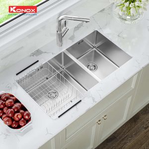 Ảnh công trình thực tế Chậu Rửa Chén KONOX CUBE 8144DU 2 Hộc