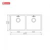 Chậu Rửa Chén KONOX CUBE 8744DU 2 Hộc - ảnh 2