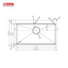 Chậu Rửa Chén KONOX KN8050TS Inox 1 Hộc - ảnh 2