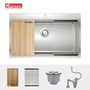 Ảnh công trình thực tế Chậu Rửa Chén KONOX KN8050TS Inox 1 Hộc