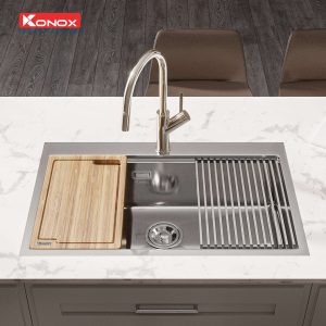 Ảnh công trình thực tế Chậu Rửa Chén KONOX KN8050TS Inox 1 Hộc