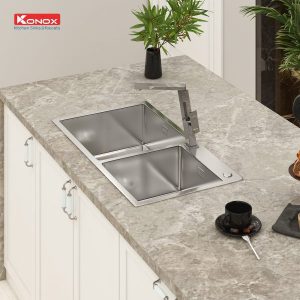 Ảnh công trình thực tế Chậu Rửa Chén KONOX KN8245DO 2 Hộc