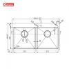 Chậu Rửa Chén KONOX KN8248DOB 2 Hộc - ảnh 2