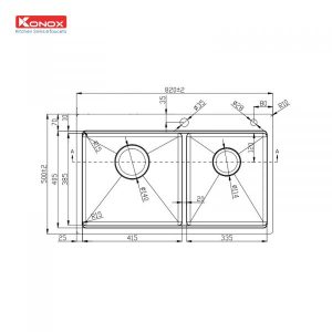 Ảnh công trình thực tế Chậu Rửa Chén KONOX KN8250TD 2 Hộc
