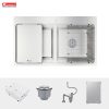 Chậu Rửa Chén KONOX KN8651TD Dekor 2 Hộc Inox - ảnh 3