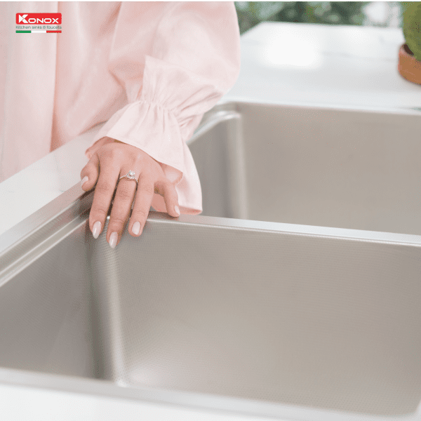 Ảnh công trình thực tế Chậu Rửa Chén KONOX KN8651TD Dekor Basic 2 Hộc Inox