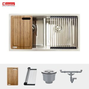Ảnh công trình thực tế Chậu Rửa Chén KONOX KN8745DUB 2 Hộc