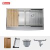 Chậu Rửa Chén KONOX KN8751DA Curve 2 Hộc - ảnh 3