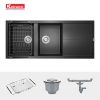 Chậu Rửa Chén KONOX LIVELLO 1160 Black Màu Đen - ảnh 3