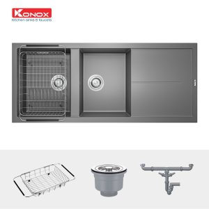 Ảnh công trình thực tế Chậu Rửa Chén KONOX LIVELLO 1160 Grey Màu Xám