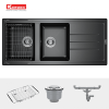 Chậu Rửa Chén KONOX PHOENIX 1160 Black Màu Đen - ảnh 3