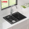 Chậu Rửa Chén KONOX Ruvita 680 Black Đá Granite 1 Hộc 680mm - ảnh 4