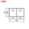 Chậu Rửa Chén KONOX VELOCI 760D Black 2 Hộc Màu Đen - ảnh 2