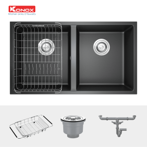 Ảnh công trình thực tế Chậu Rửa Chén KONOX VELOCI 760D Black 2 Hộc Màu Đen