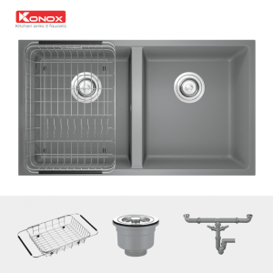 Ảnh công trình thực tế Chậu Rửa Chén KONOX VELOCI 760D Grey 2 Hộc Màu Xám