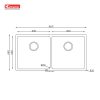 Chậu Rửa Chén KONOX VIGO 8644 2 Hộc - ảnh 2