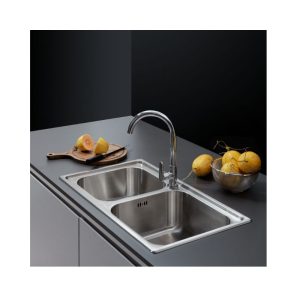 Ảnh công trình thực tế Chậu rửa chén MALLOCA MS 2076EP 2 hộc lắp dương