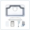 Chậu rửa chén NOBINOX ARVO B180 chống xước 1 hộc - ảnh 2