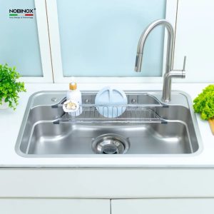 Ảnh công trình thực tế Chậu rửa chén NOBINOX ARVO B180 chống xước 1 hộc