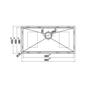 Ảnh công trình thực tế Chậu rửa chén WS R0 HS24-SSN1S-8644_SILVER 567.24.477