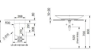 Ảnh công trình thực tế Chậu rửa lavabo đặt bàn INAX AL-S630VFC