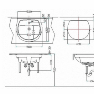 Ảnh công trình thực tế Chậu Rửa Lavabo INAX AL-2094V Âm Bàn Aqua Ceramic