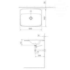 Ảnh công trình thực tế Chậu Rửa Lavabo INAX AL-2398V Dương Vành Aqua Ceramic