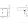 Chậu Rửa Lavabo INAX AL-2398VFC Dương Vành Aqua Ceramic - ảnh 3