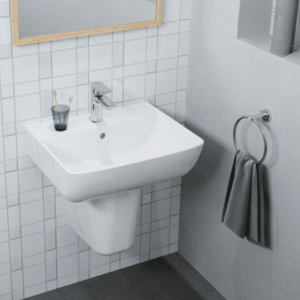 Ảnh công trình thực tế Chậu Rửa Lavabo INAX AL-312V/L-298VC Kèm Chân Ngắn Treo Tường Aqua Ceramic