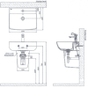 Chậu Rửa Lavabo INAX AL-312V/L-298VC Kèm Chân Ngắn Treo Tường Aqua Ceramic - ảnh 3