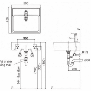 Ảnh công trình thực tế Chậu Rửa Lavabo INAX L-293V Đặt Bàn