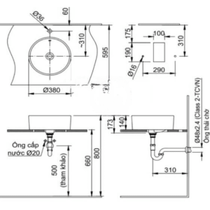 Ảnh công trình thực tế Chậu Rửa Lavabo INAX L-295V Đặt Bàn