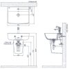 Chậu Rửa Lavabo INAX L-312V/L-298VC Kèm Chân Ngắn Treo Tường - ảnh 2