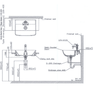 Ảnh công trình thực tế Chậu Rửa Lavabo INAX L-345V Bán Âm Bàn