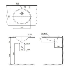 Ảnh công trình thực tế Chậu Rửa Lavabo TOTO L762#XW Dương Vành