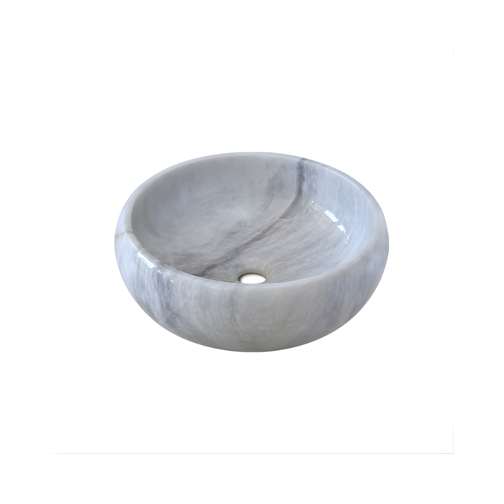Chậu Rửa Mặt Lavabo Đặt Bàn Kanly MAR123N Đá Tự Nhiên 400×120 mm