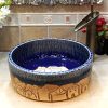 Chậu Rửa Mặt Lavabo Kanly Hoa Văn Nghệ Thuật SU005 Đặt Bàn Bằng Sứ 400×150 mm - ảnh 2