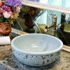 Chậu rửa mặt lavabo Kanly hoa văn SU126 đặt bàn - ảnh 3