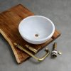 Chậu Rửa Mặt Lavabo Kanly MAR13V Đặt Bàn Đá Trắng Sữa 400×150 mm - ảnh 2